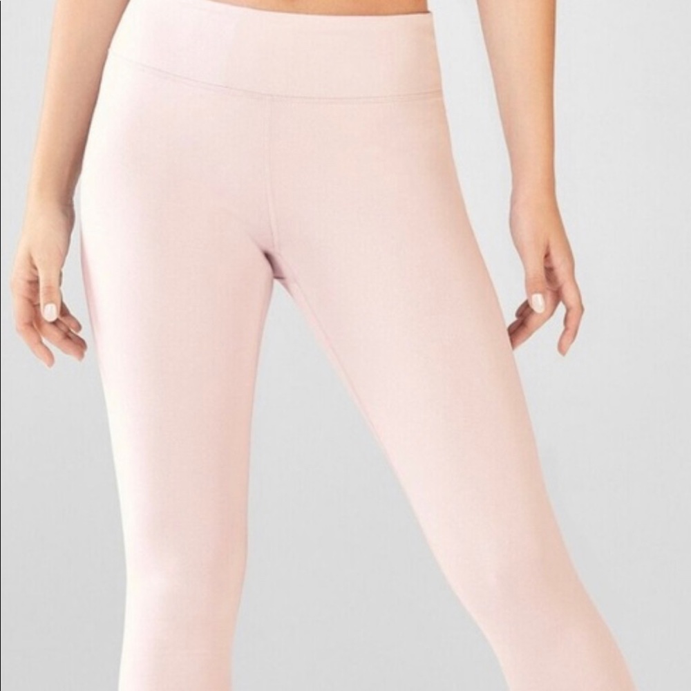 NWOT Fabletics Demi Lovato ballet pink crop leggings